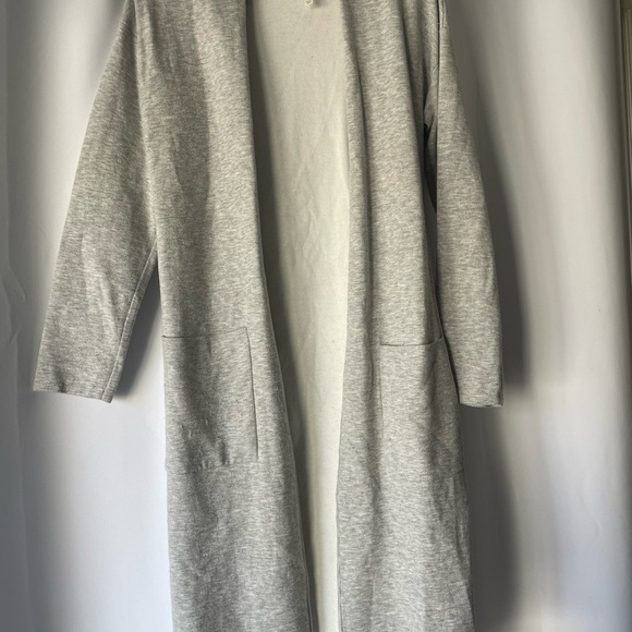 Babaton THE GROUP Light Gray Open tie long Cardigan size S - Picture 4 of 6